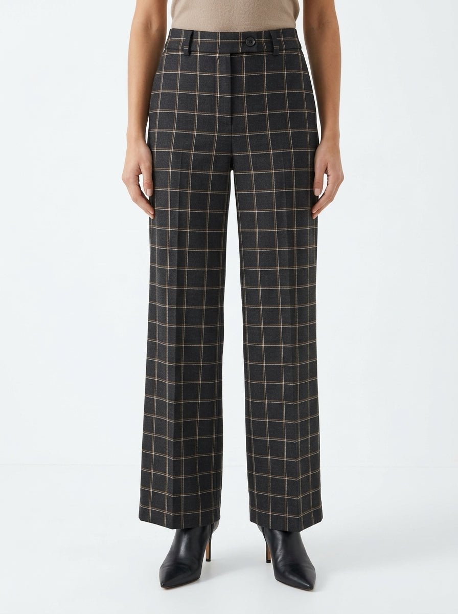 Pantalón Andam Cuadros Negro
