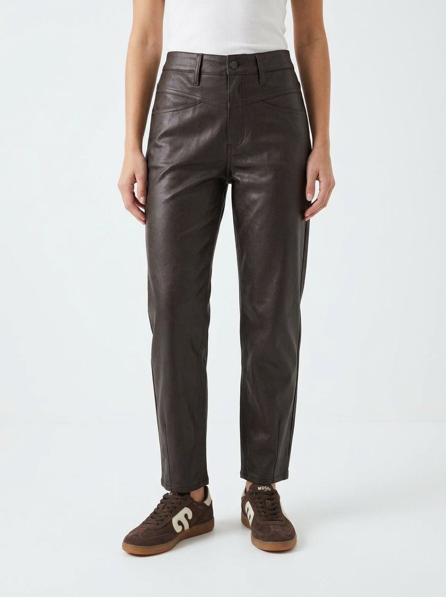 Pantalón Cambio Elin Polipiel Marrón Chocolate