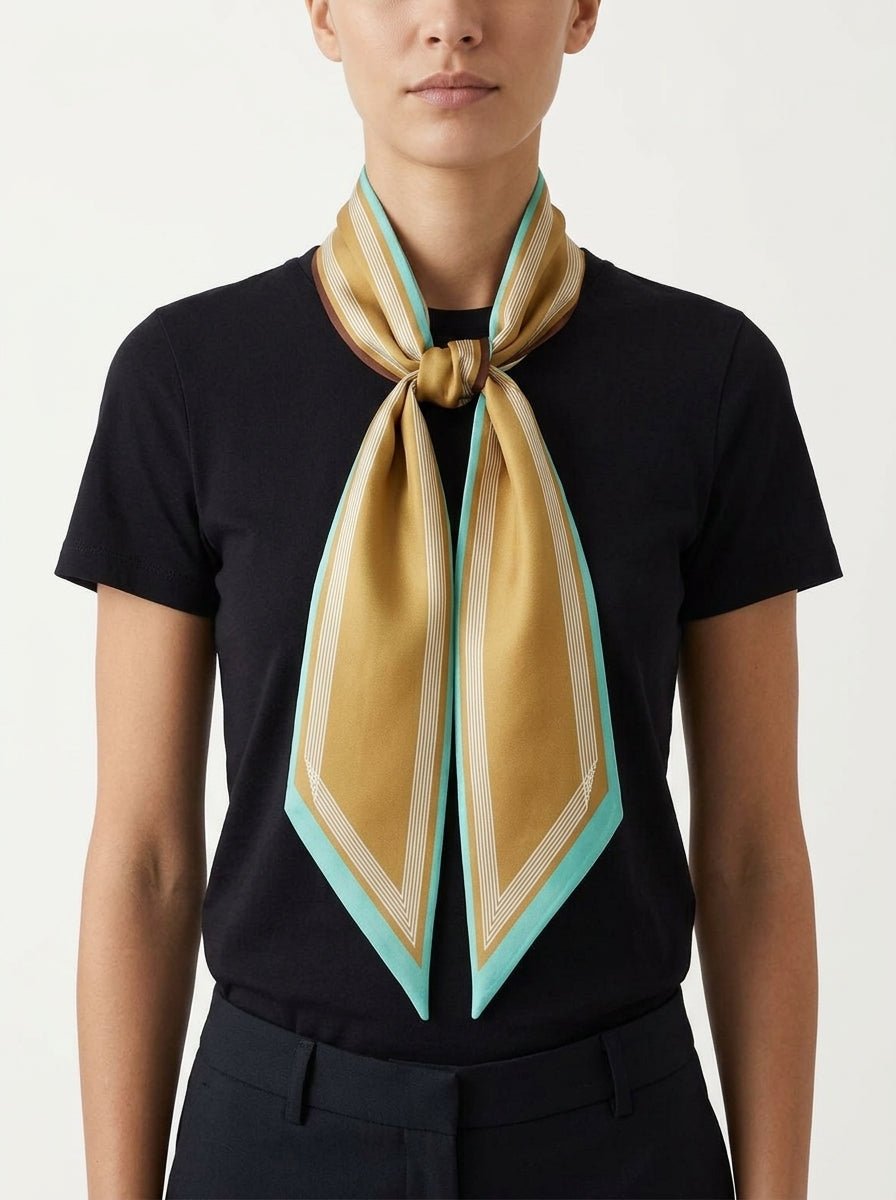 Twilly Il Baco Da Seta Color Block Verde