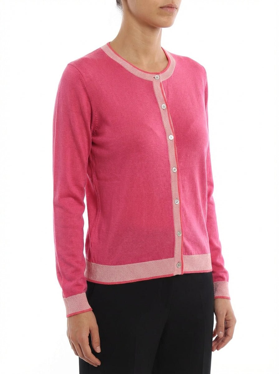 Cardigan In Bed With You Ribete Bicolor Rosa