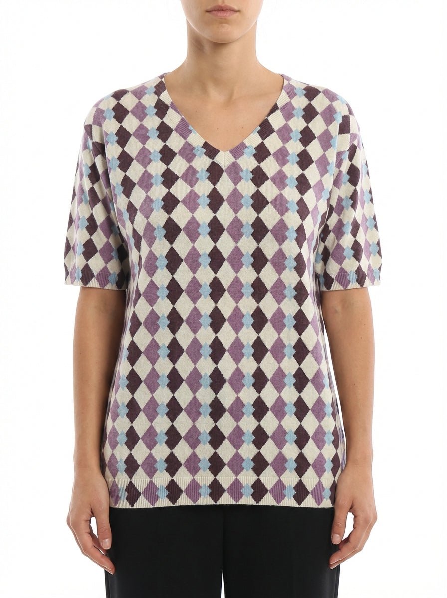 In Bed With You Pull Losanges Lilas