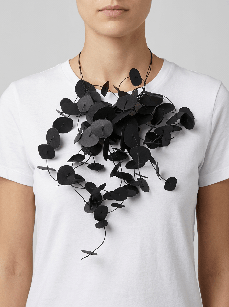 Collar Ana Hagopian Vegetal Negro