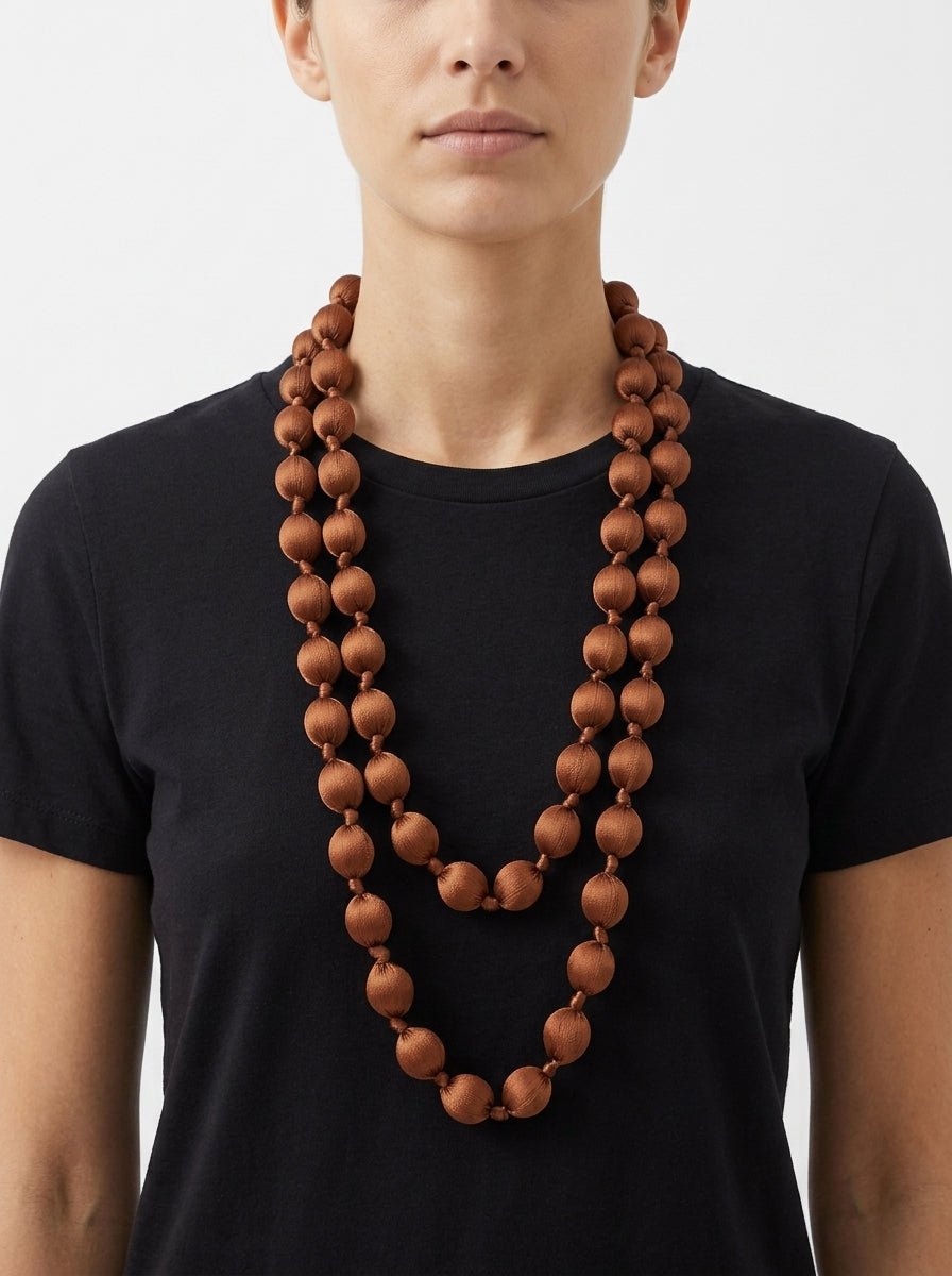 Collana Il Baco Da Seta Pumpkin a sfera di seta 12.1