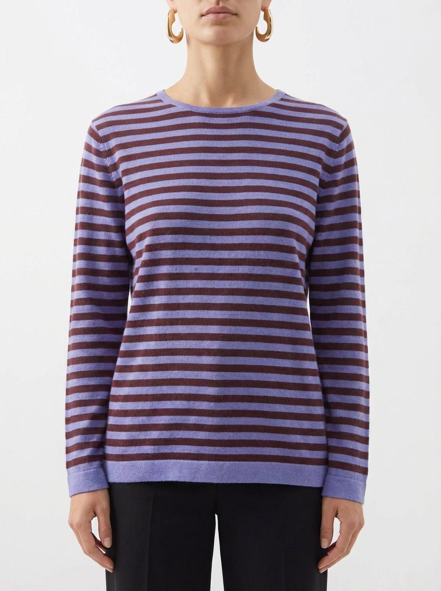 Alessandro Aste Rudy Cobalt and Brown Sweater