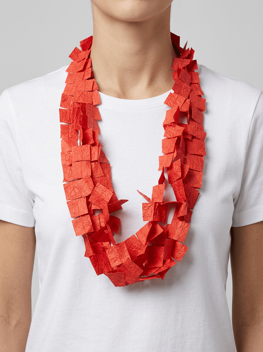 Collar Ana Hagopian Nest Long Rojo