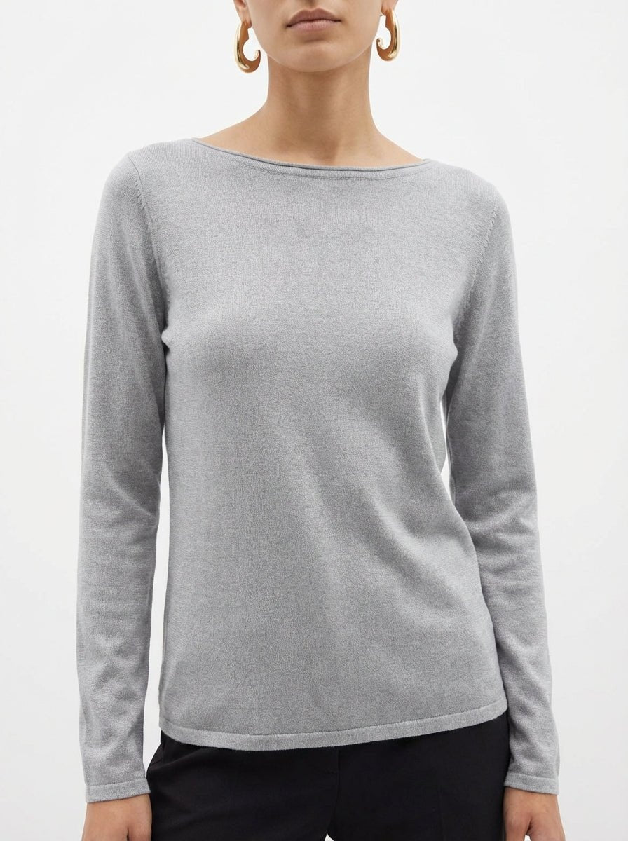 Alessandro Aste Pull gris Mentone