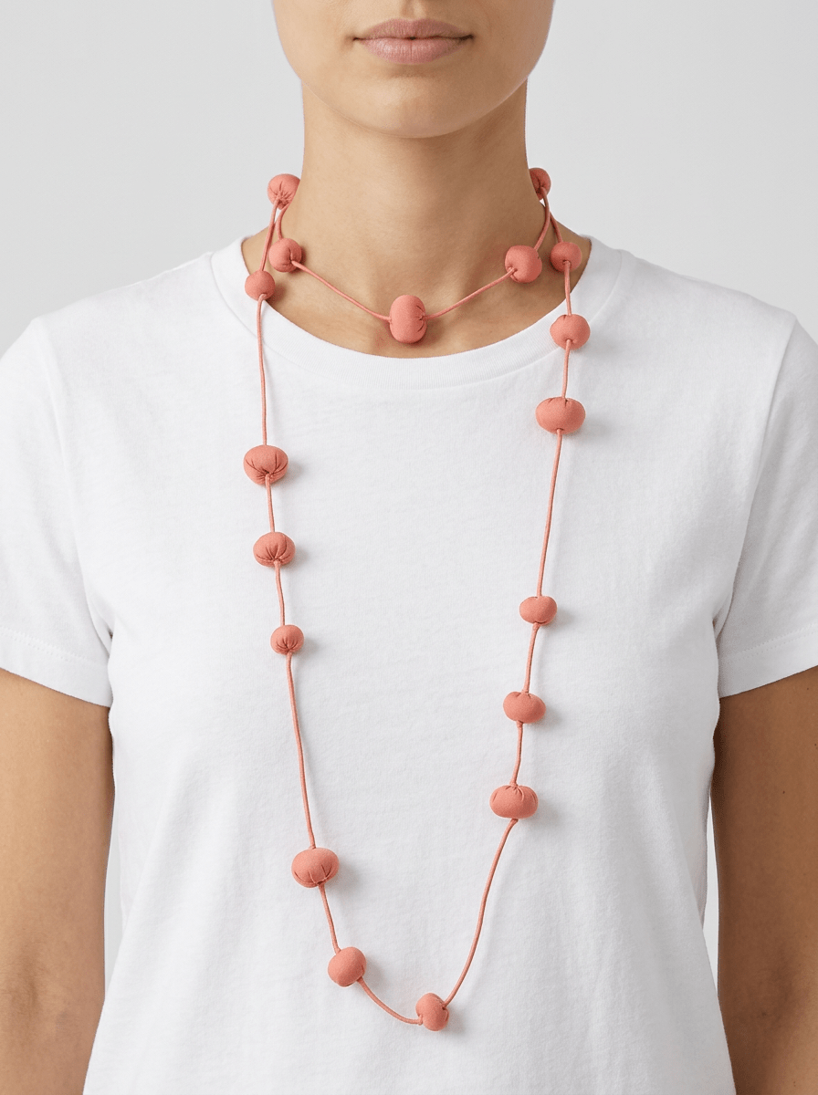 Collar Il Baco Da Seta Bolas De Seda Cocoon Nude