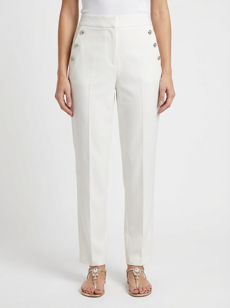 Pantalon Andam avec boutons dorés