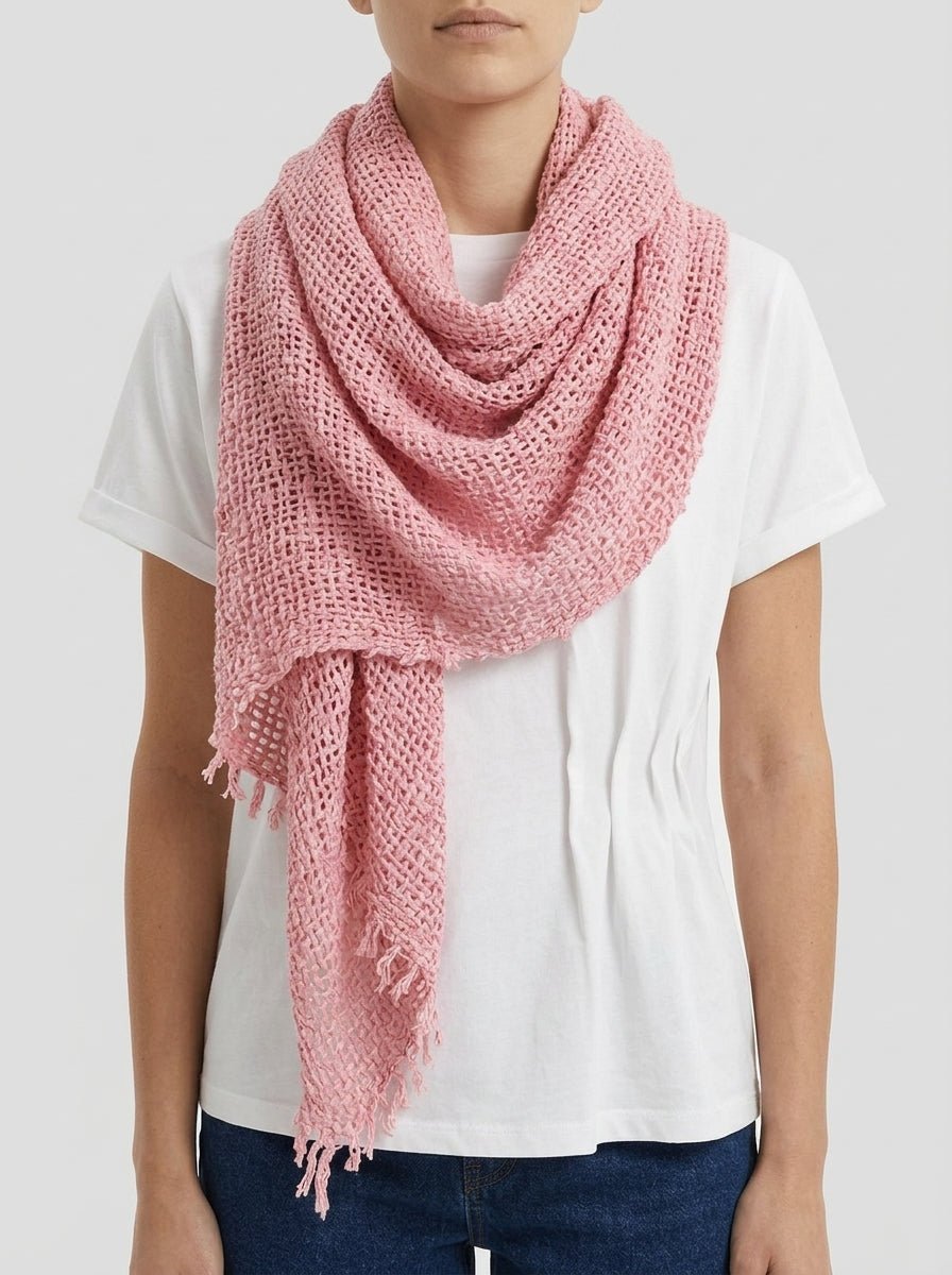 Scarf Il Baco Da Seta Pink Silk