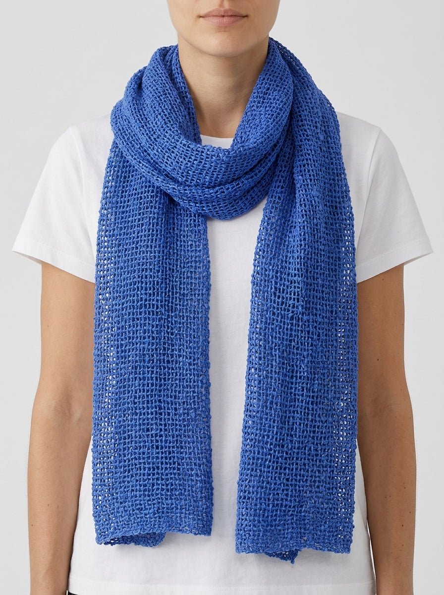 Il Baco Da Silk Scarf Light Blue Mushroom