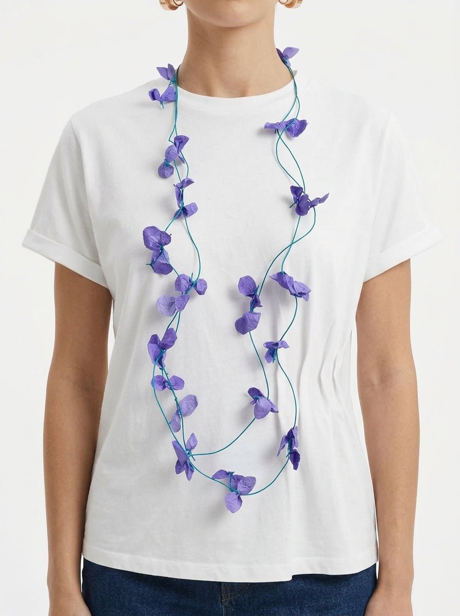 Collar Ana Hagopian Sakura Long Lavanda