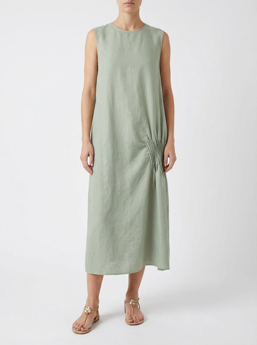 Robe verte à détails