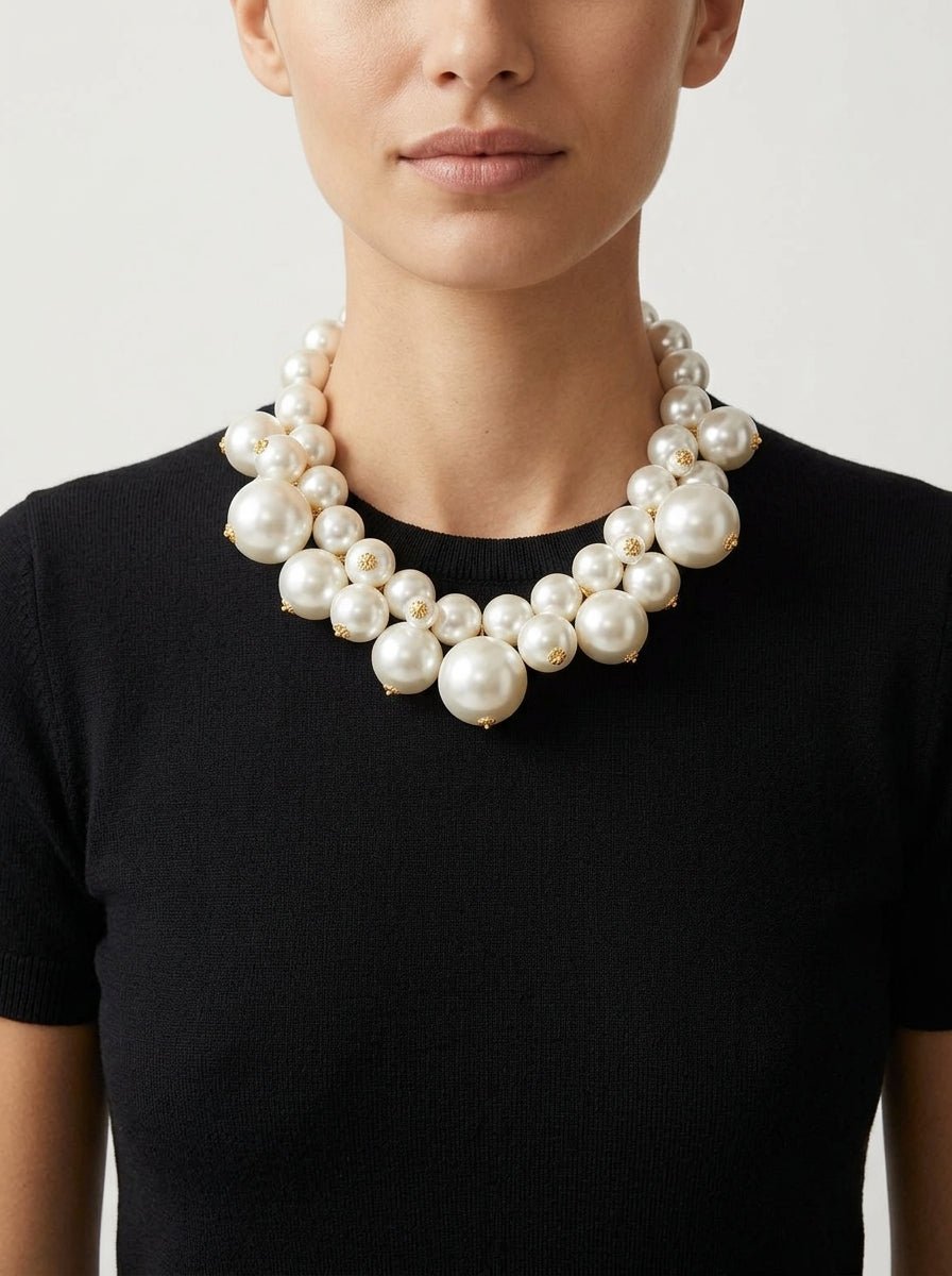 Collana Corta Di Perle Fabrizio Marcantelli