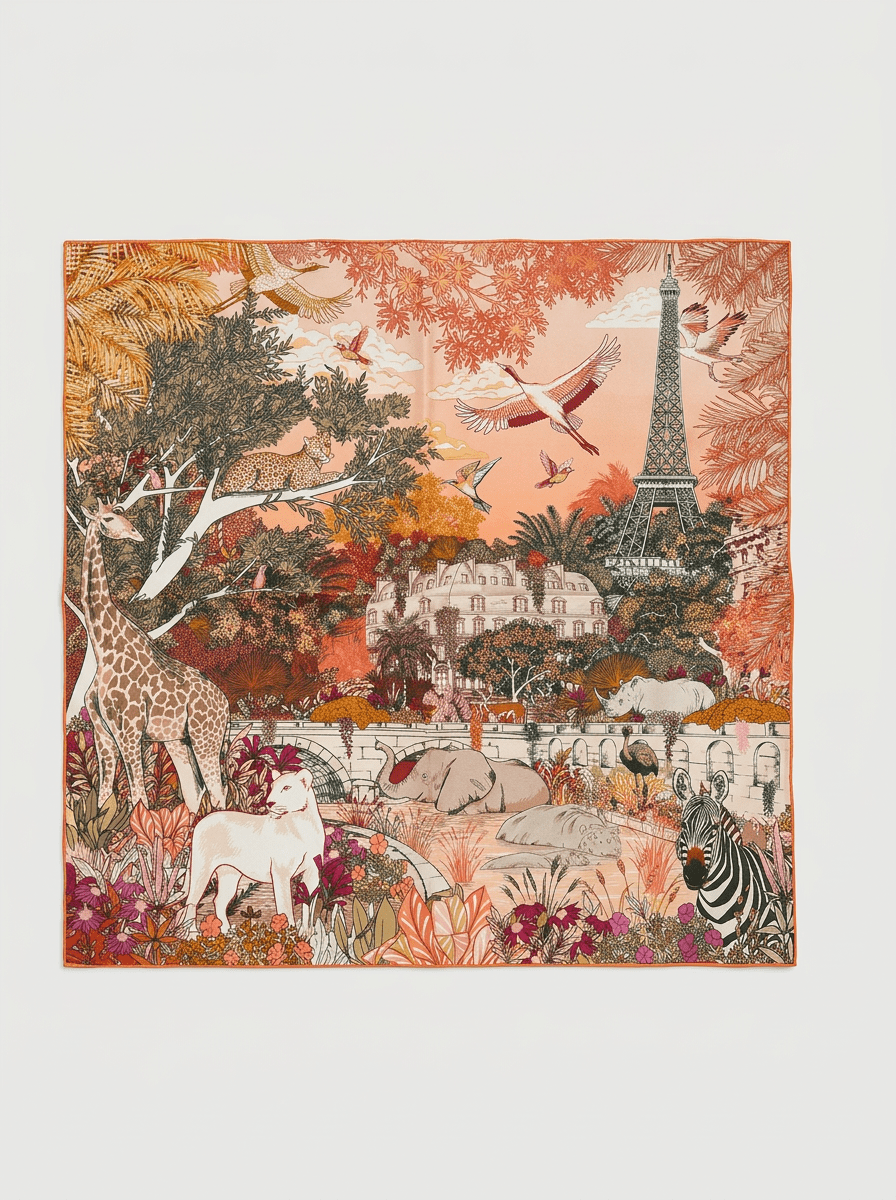 Foulard Maison Fanli Paris Rosa Selvaggio