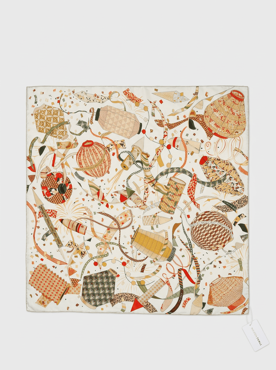 Foulard Maison Fanli Lanterne Rosse e Verdi