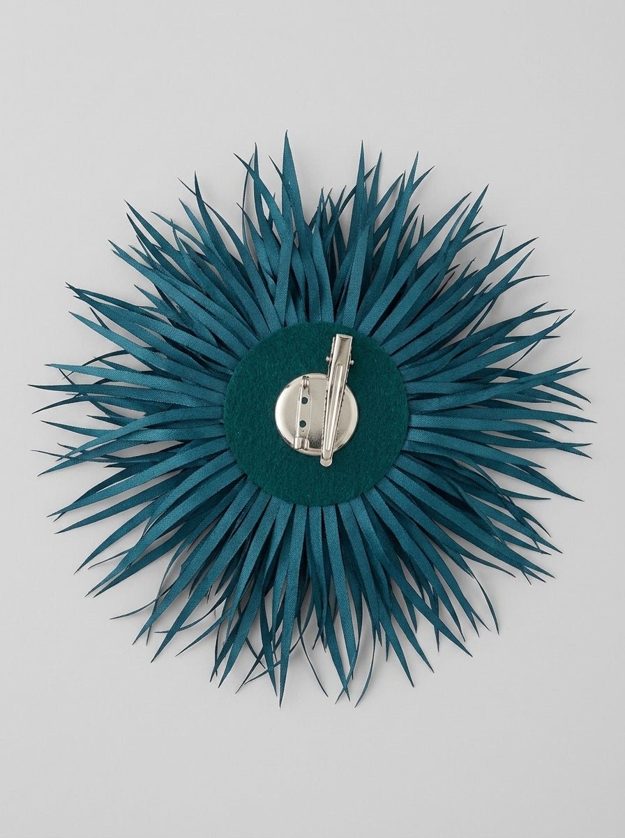 Broche Sissi Otto Style Plumas Petroleo