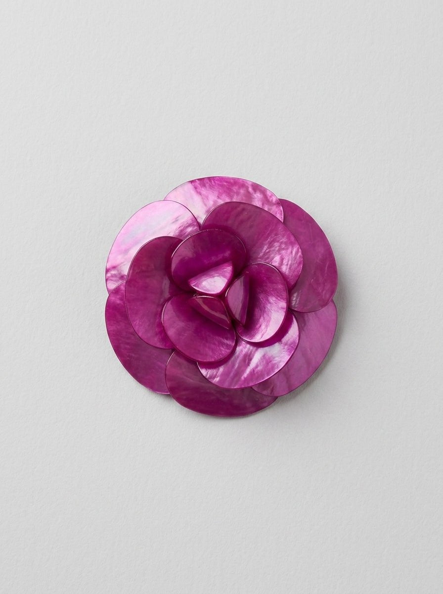 Broche Il Baco Da Seta Camelia Buganvilla