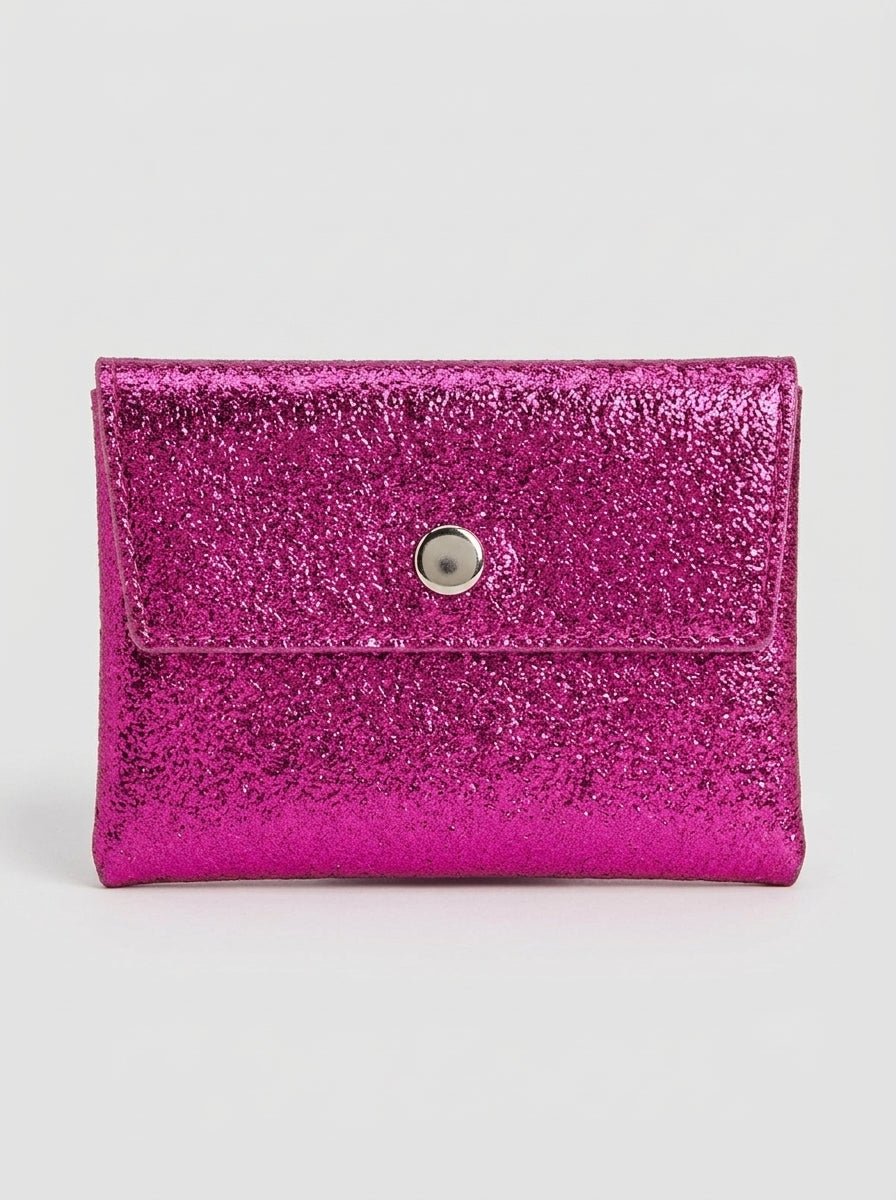 Glitter fuchsia wallet