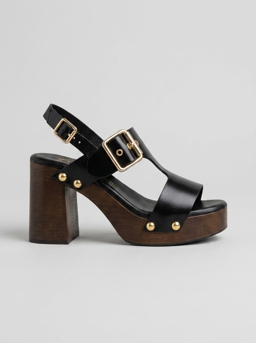 Belle Vie Via Lucca 21 Black Sandal