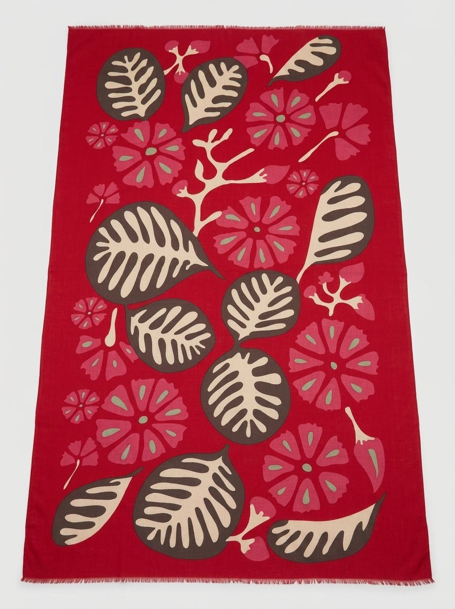Pañuelo Les Belles Vagabondes Equateur Rojo