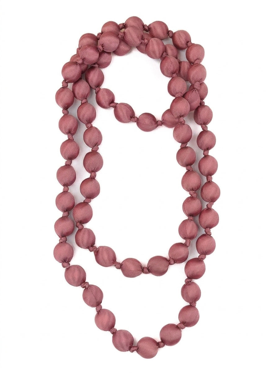 Collar  Il Baco Da Seta Bolas Seda Rosa Palo 12.3