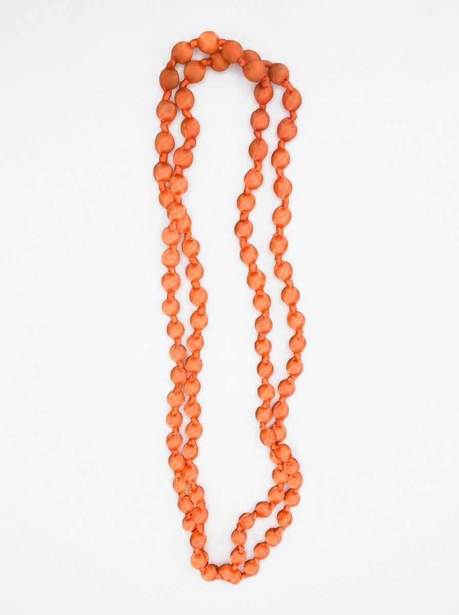 Collar  Il Baco Da Seta Bolas Seda Coral