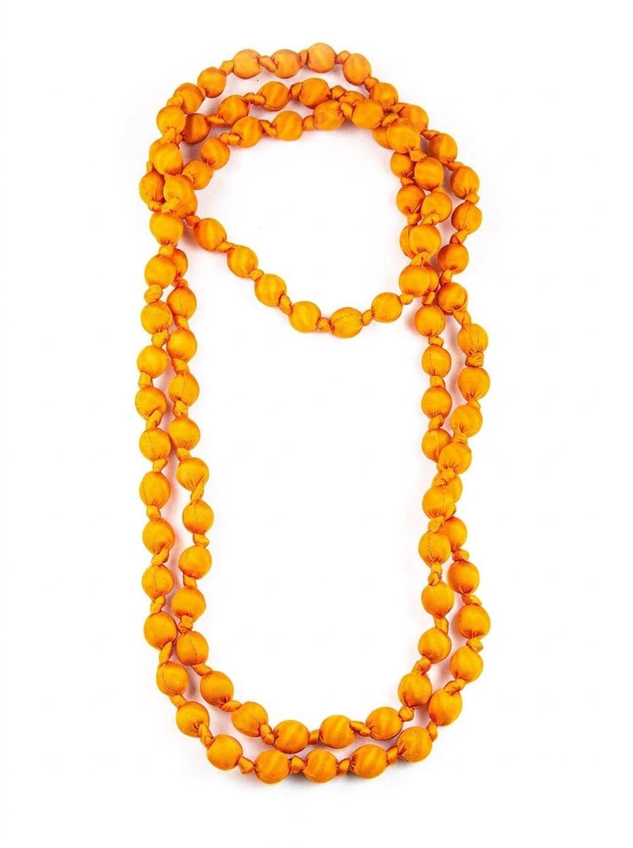 Collana  Il Baco Da Seta Palloni di seta mandarino 9.3