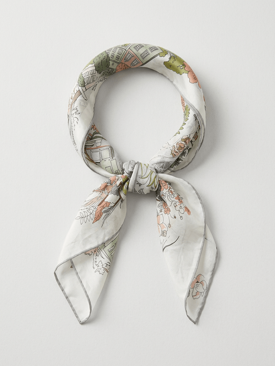 Foulard Maison Fanli Romantic Gray Journey