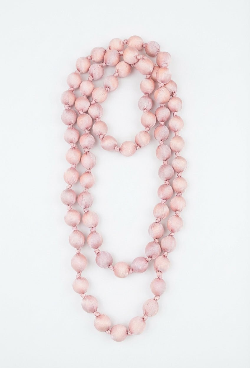 Collar Il Baco Da Seta Bolas Seda Rosa 13.2