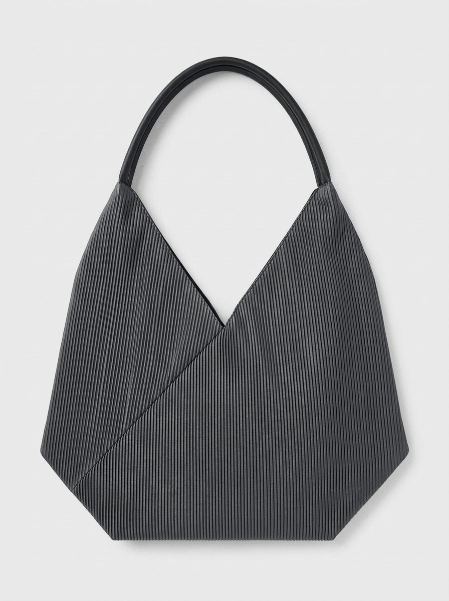 Bolso In·Zu Bevel Rayas Gris y Negro