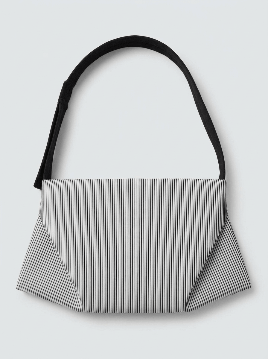Bolso In·Zu Anvil Rayas Blanco y Negro