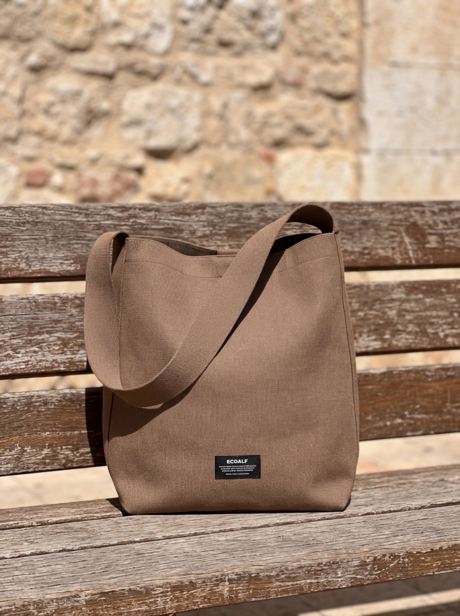 Bolso Ecoalf Marta Tika Plain Bucket Arena Oscuro