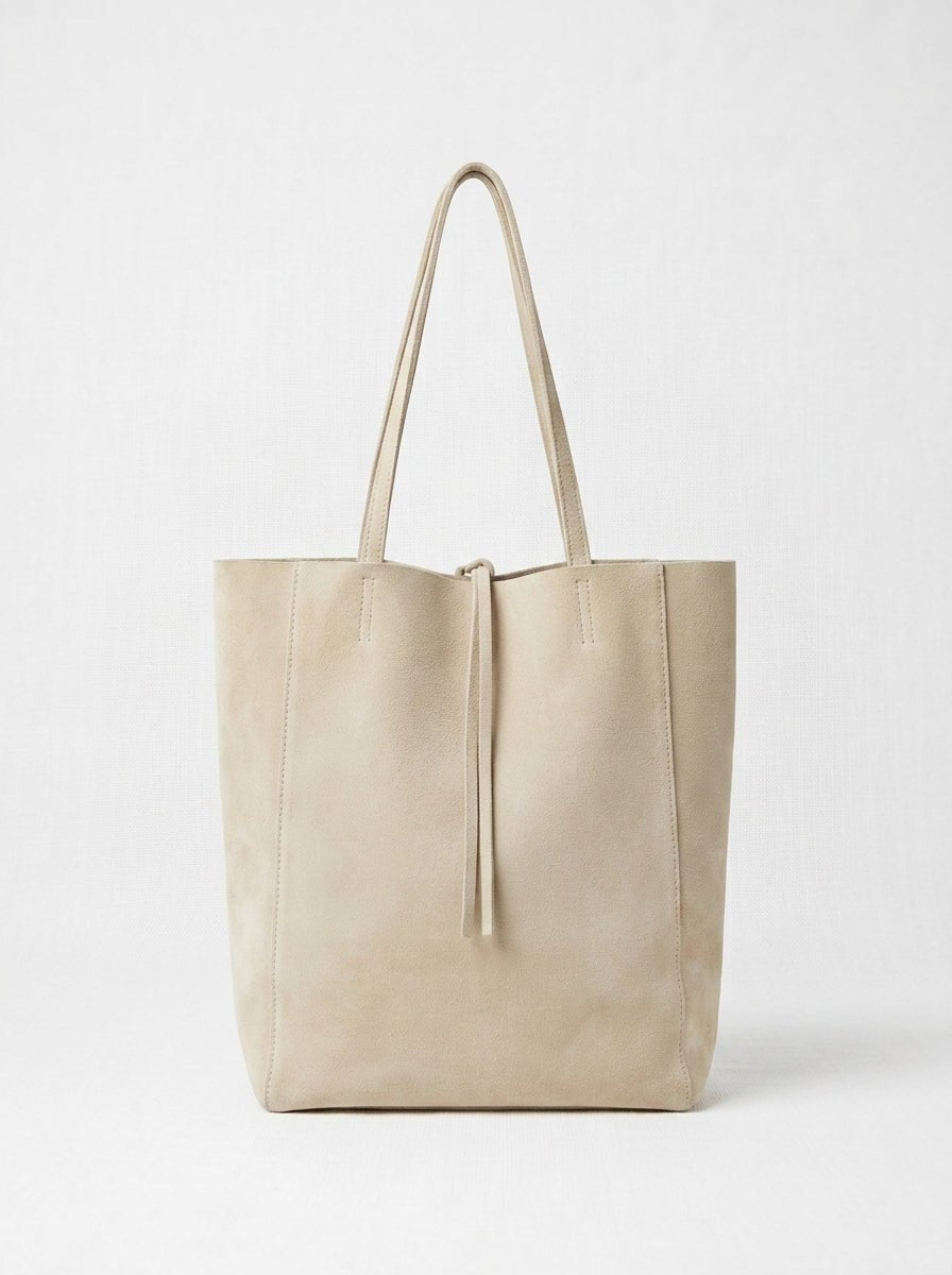 Borsa Maison Fanli Daim Ecru