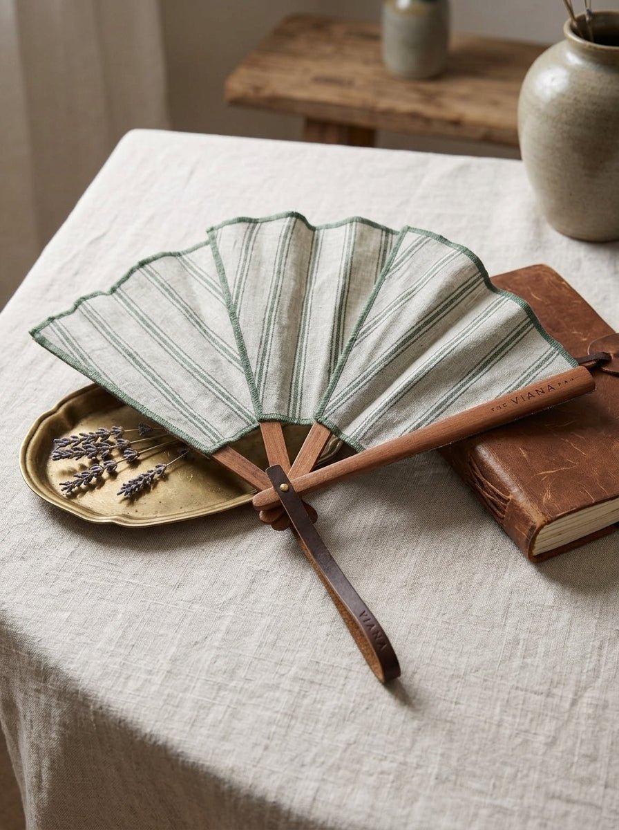 Abanico The Viana Fan Provenza Verde