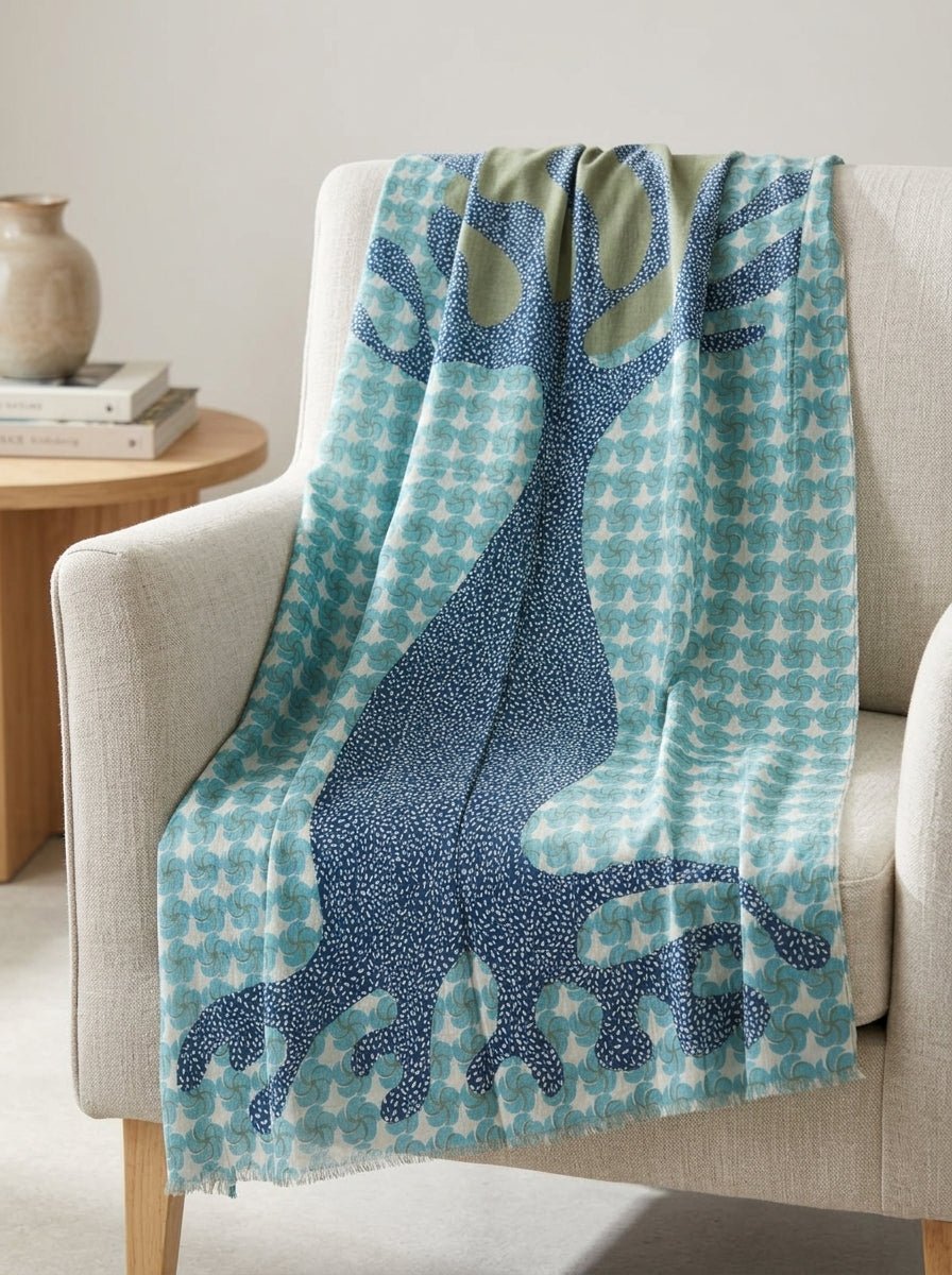 Pañuelo Les Belles Vagabondes Baobab Azul