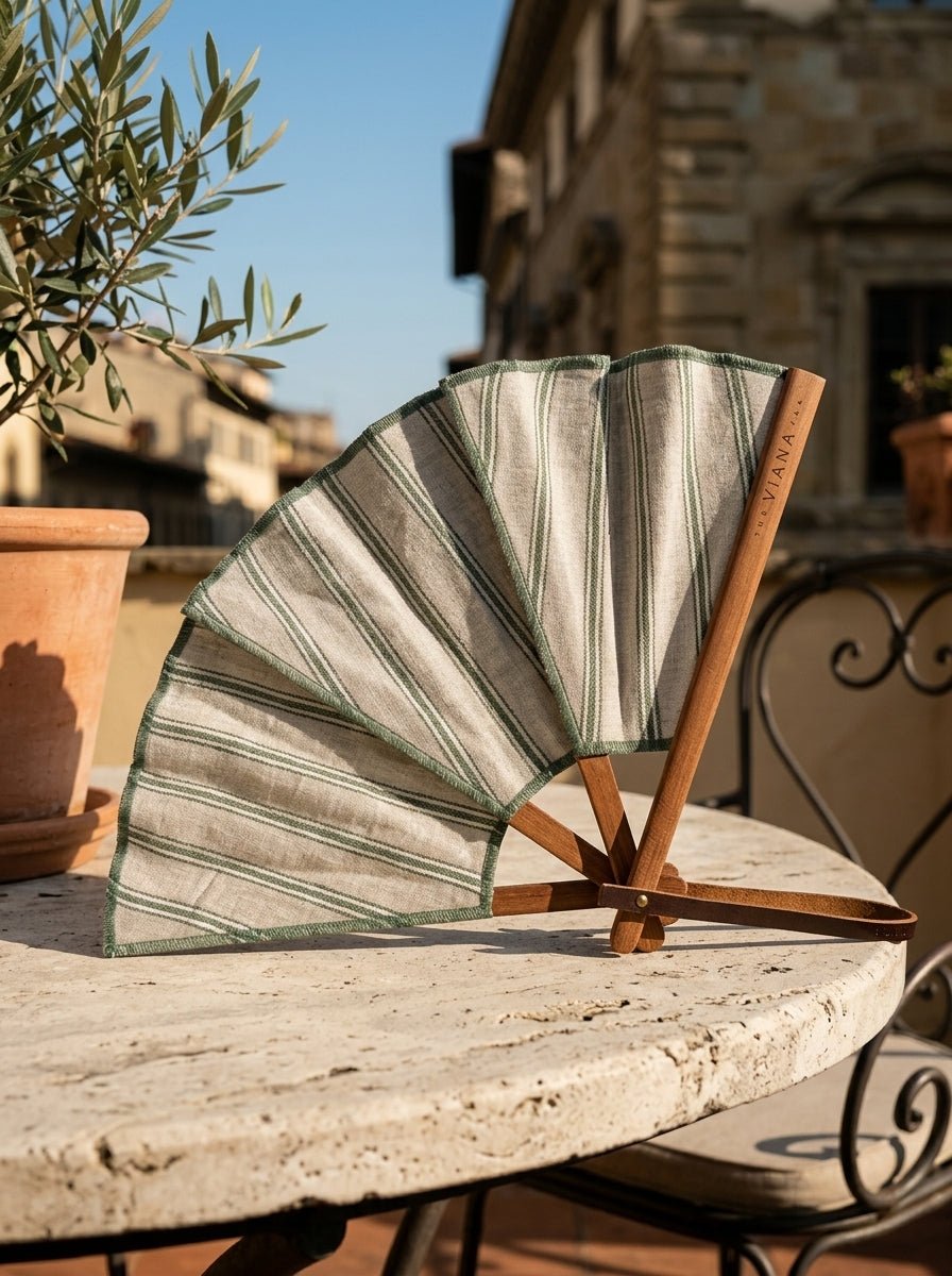 Abanico The Viana Fan Provenza Verde