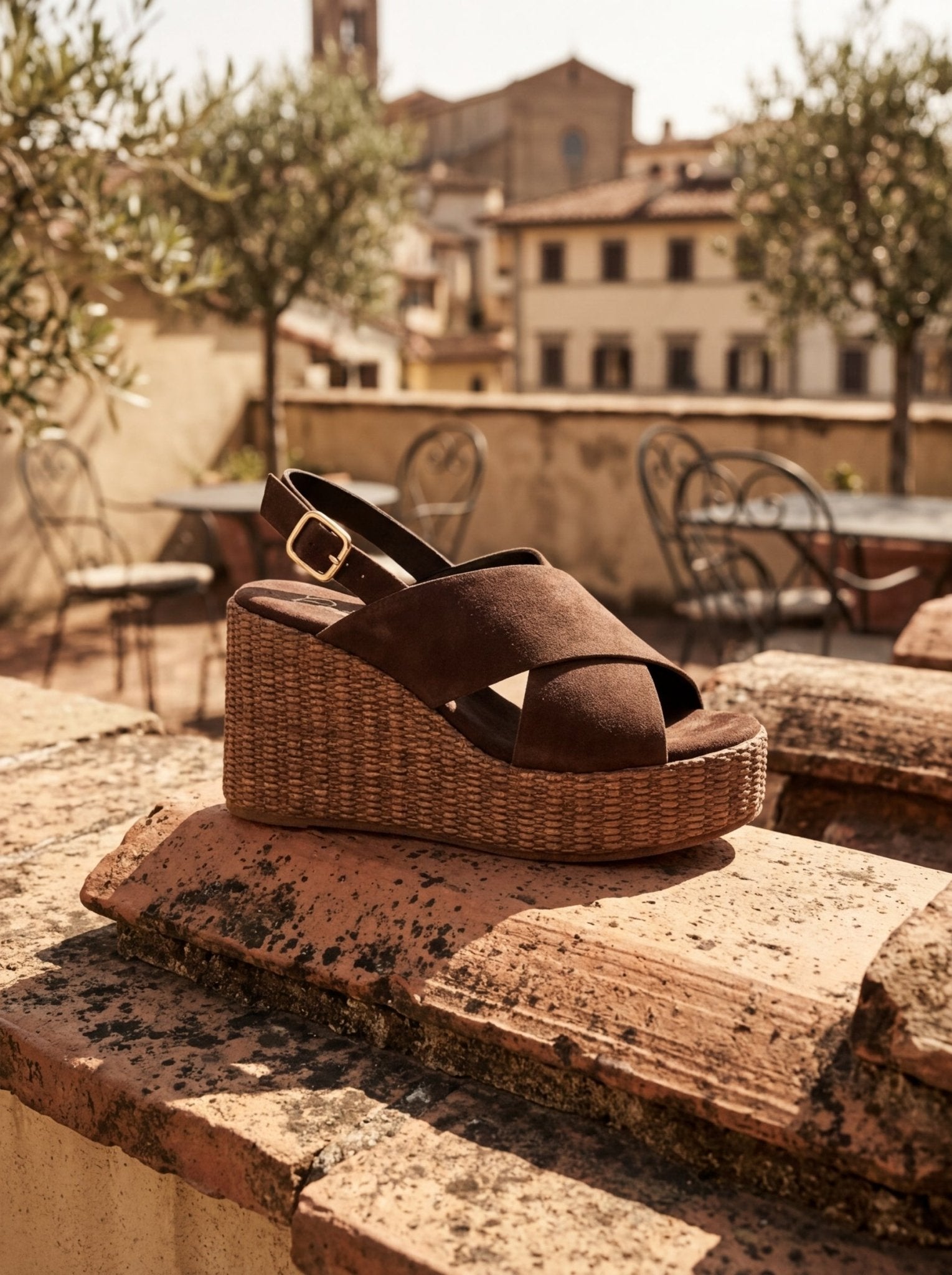Sandalia Belle Vie Camoscio Marron