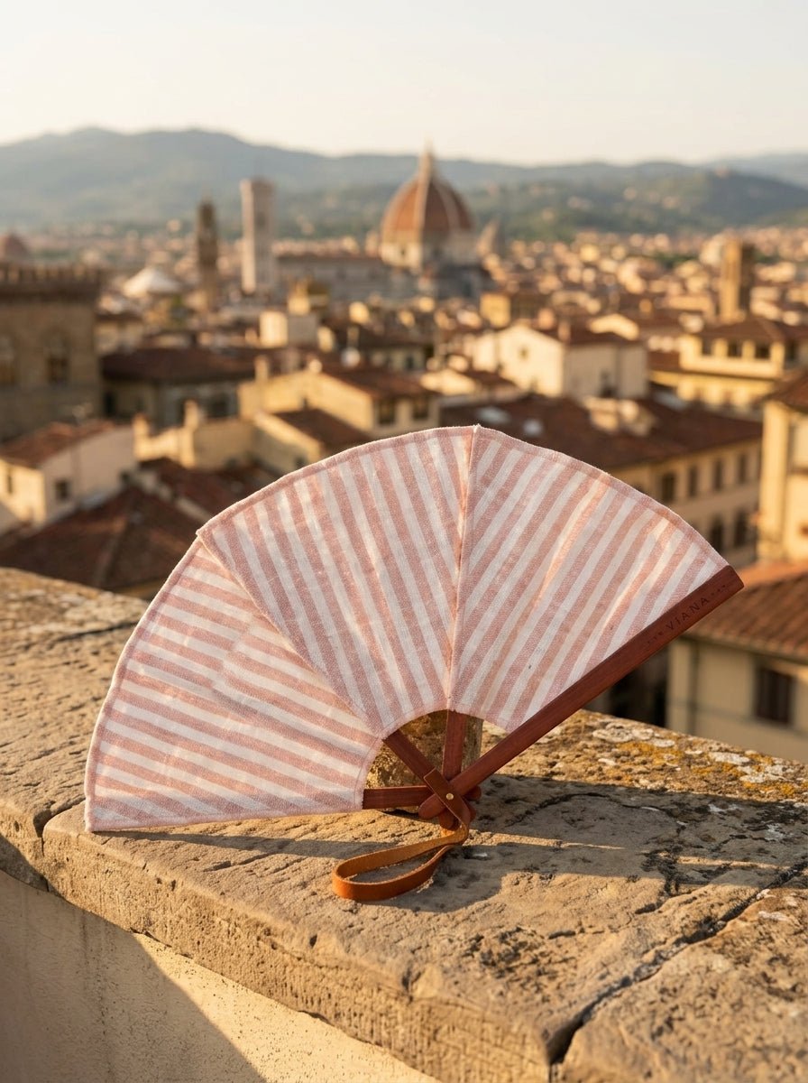 Abanico The Viana Fan Noray Rosa