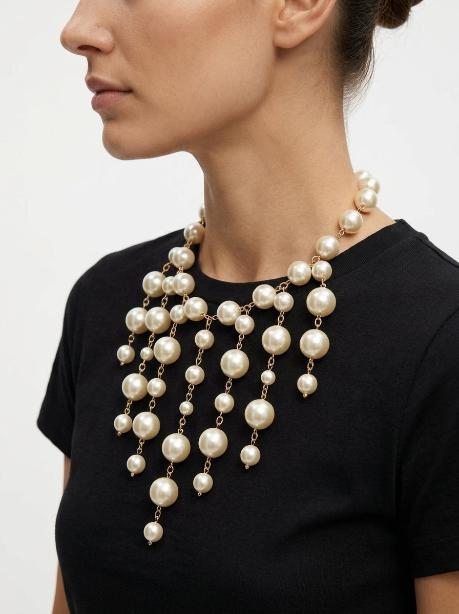 Collar Fabrizio Marcantelli Chandelier Perlas