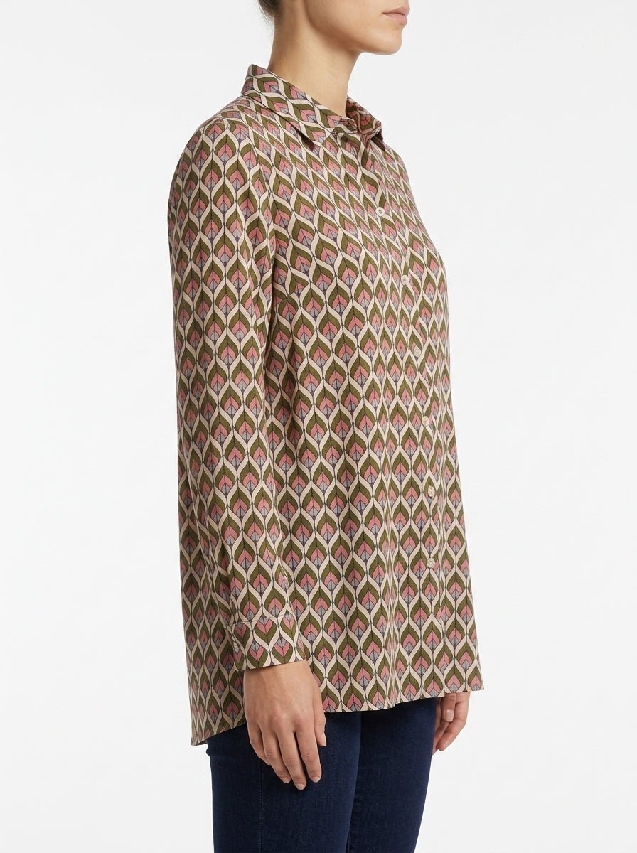 Monika Varga Olive Print Top