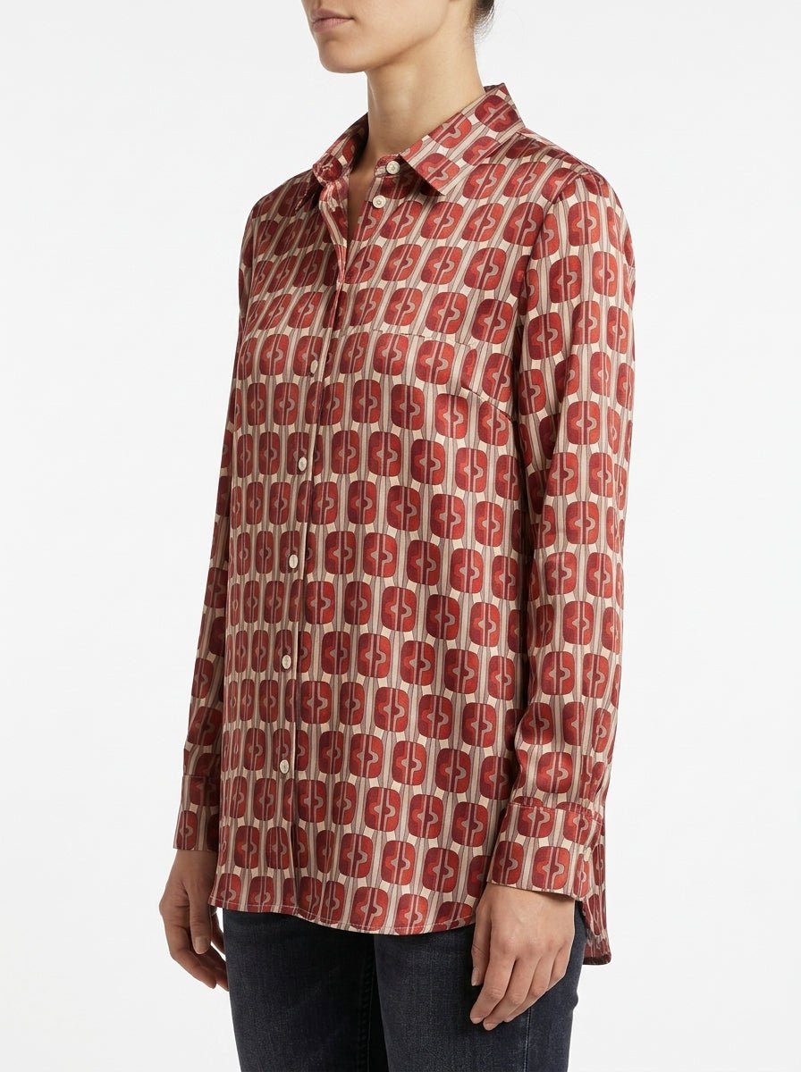 Camisa Monika Varga Estampado Granate