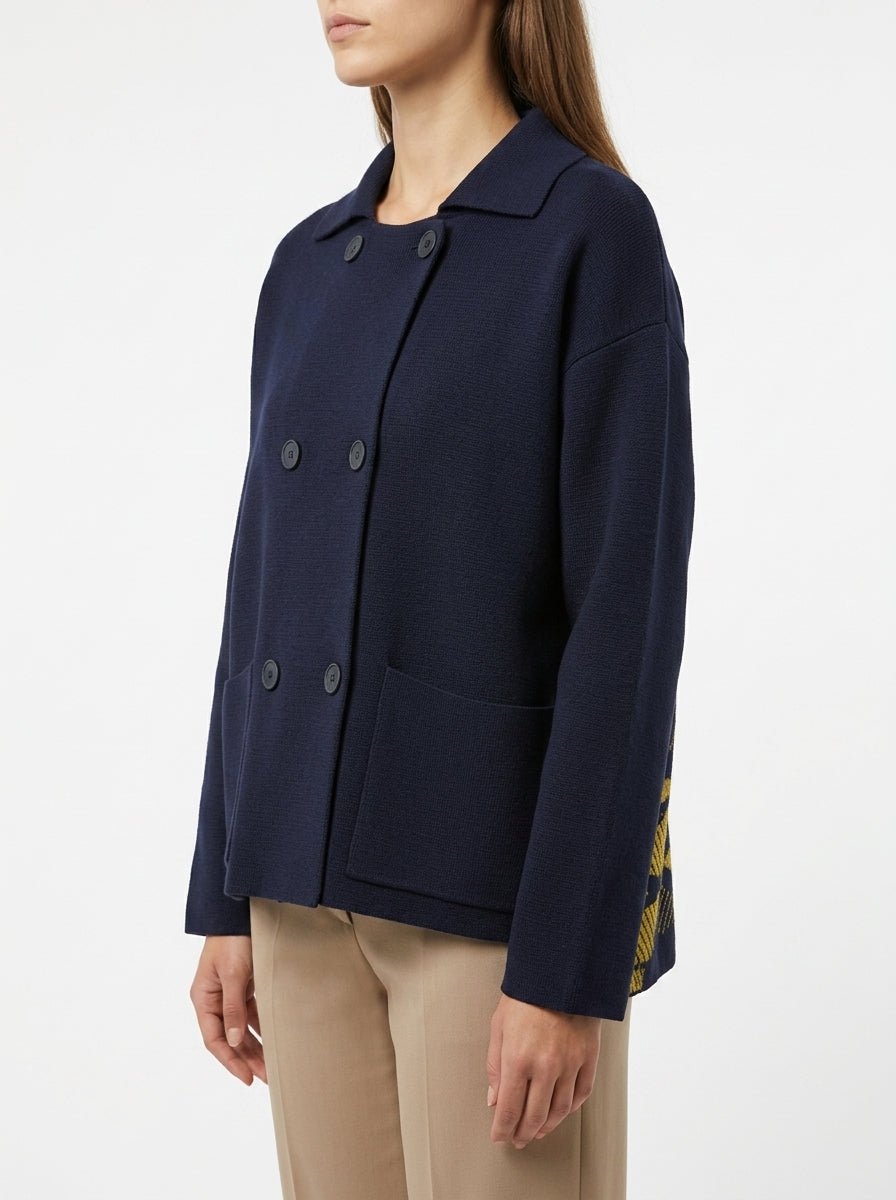 Cardigan Floor Bordado Azul Marino