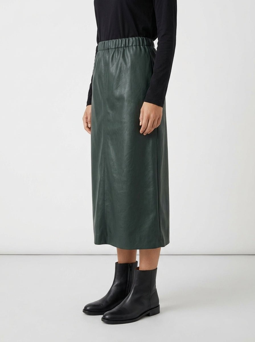 Falda Floor Polipiel Verde
