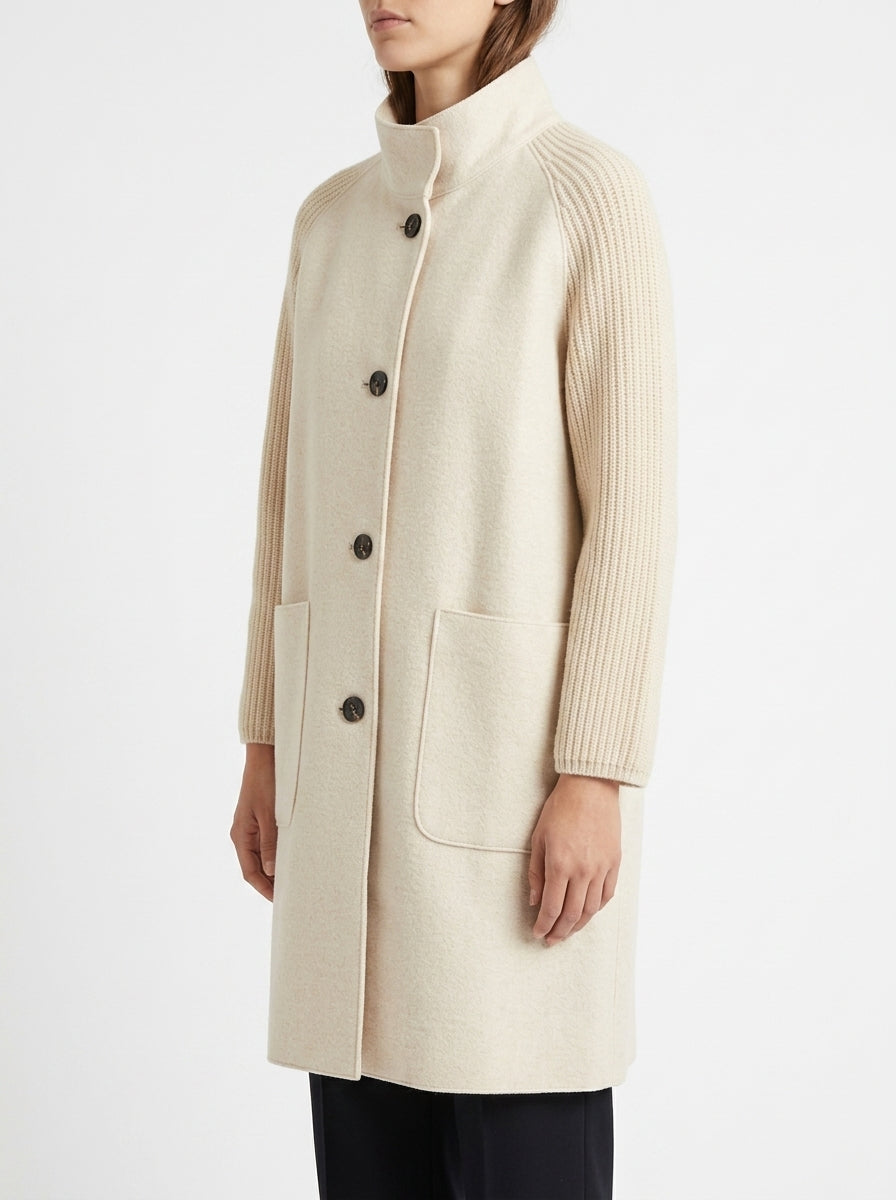 Rosso 35 Stone Knit Sleeve Coat