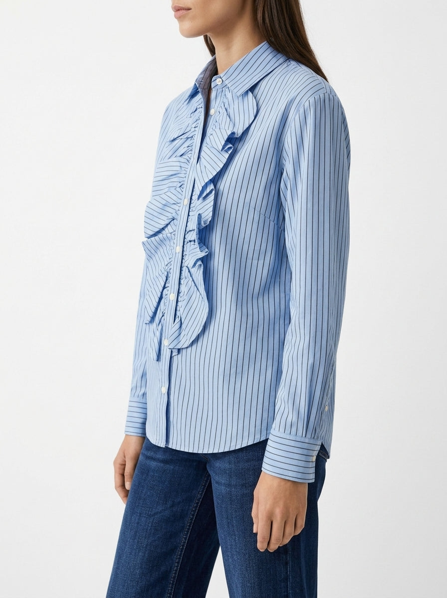 Camisa Diega Cianta Rayas Cielo
