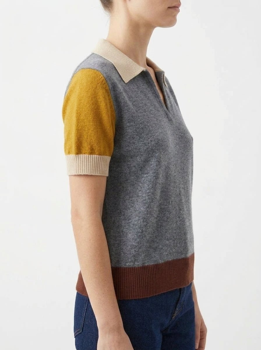 Polo Floor Color Block Marrón