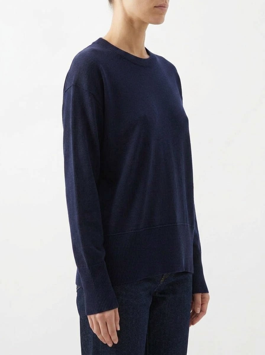 Jersey Floor Cuello Redondo Marino