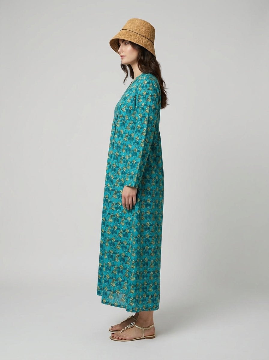 Vestido Mondo e Colori Seda Estampado Flor Azalea