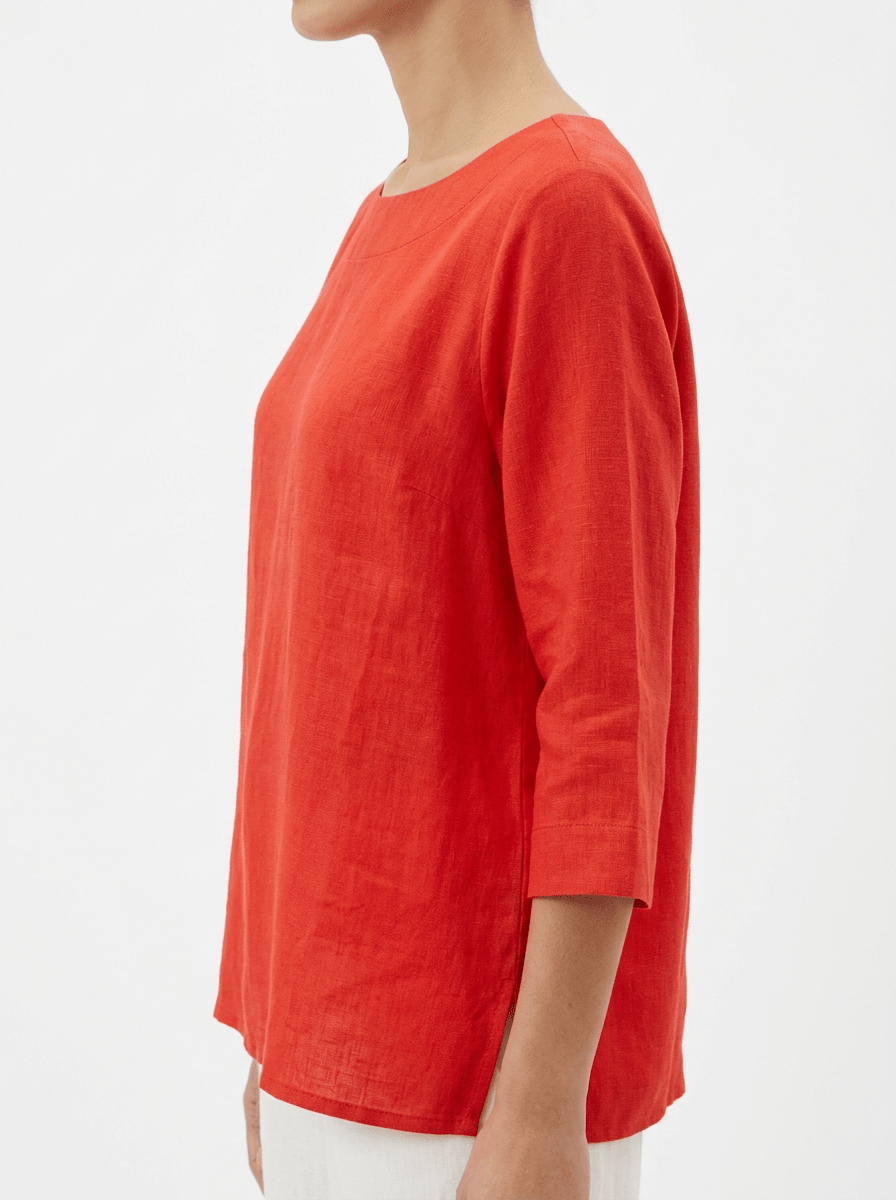 Cuerpo Whyci Milano Manga Francesa Lino Rojo