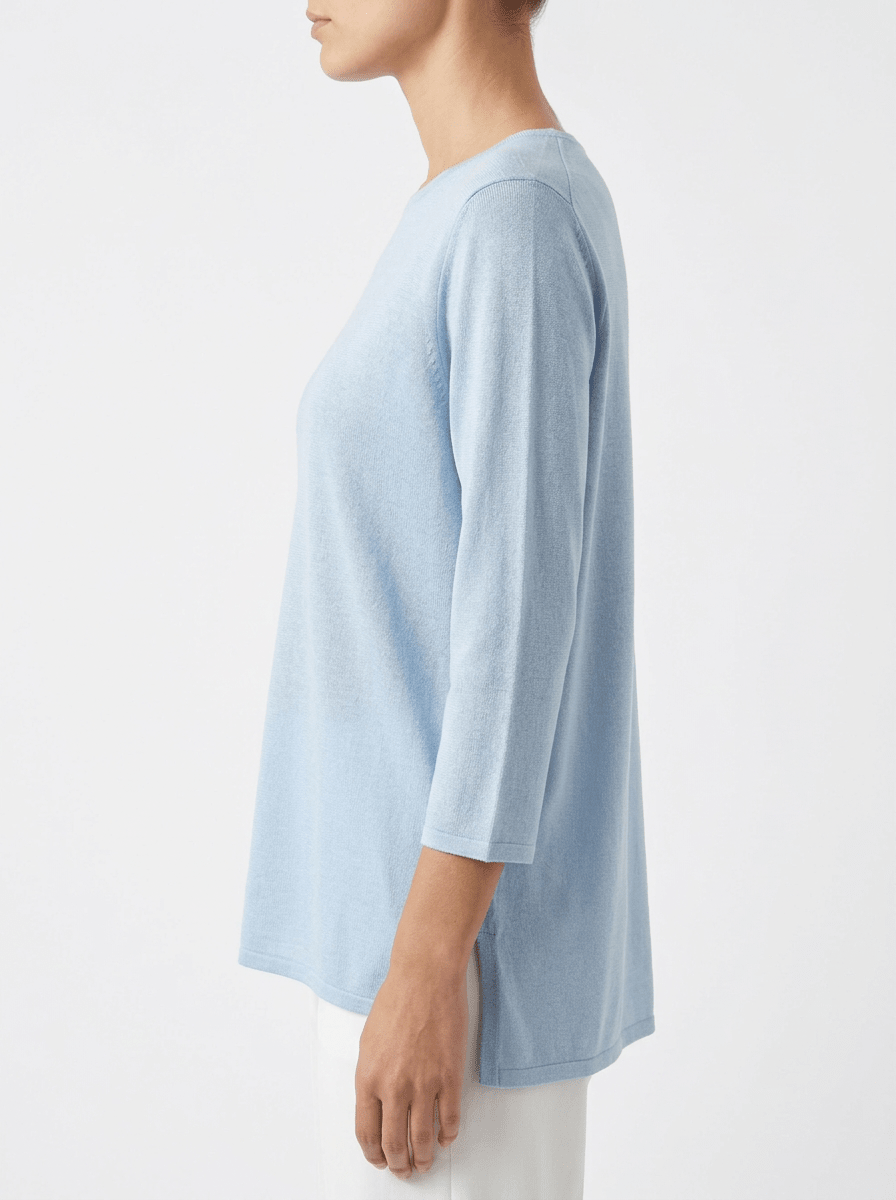Jersey Base Milano Cuello Redondo Azul